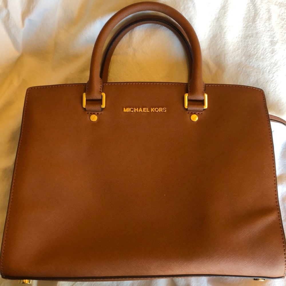 Michael Kors Medium CrossGrain Leather Satchel